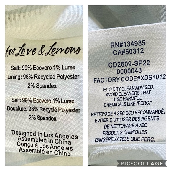 NWT For Love & Lemons Leslie Blue Striped Puff Sleeve Mini Dress - Picture 15 of 16